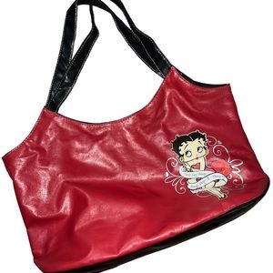 Betty Boop Red Shoulder Bag Tote “Just Day Boop” Y2K 2008